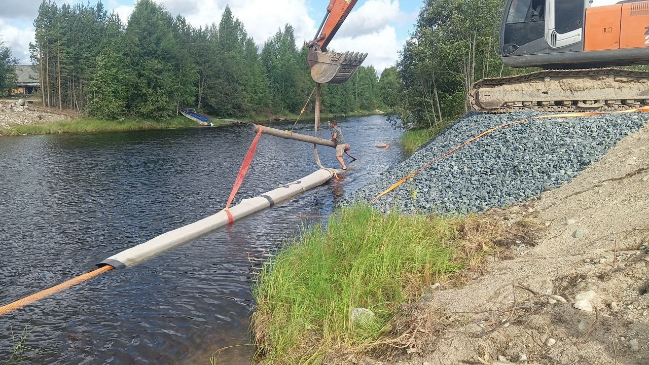 Ремонт ГТС в пос. Калевала / Фото: Минприроды Республики Карелия