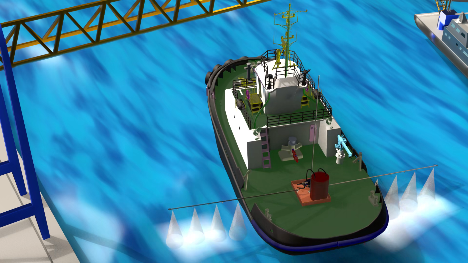 3d-модель буксира с системой распыления / Фото: