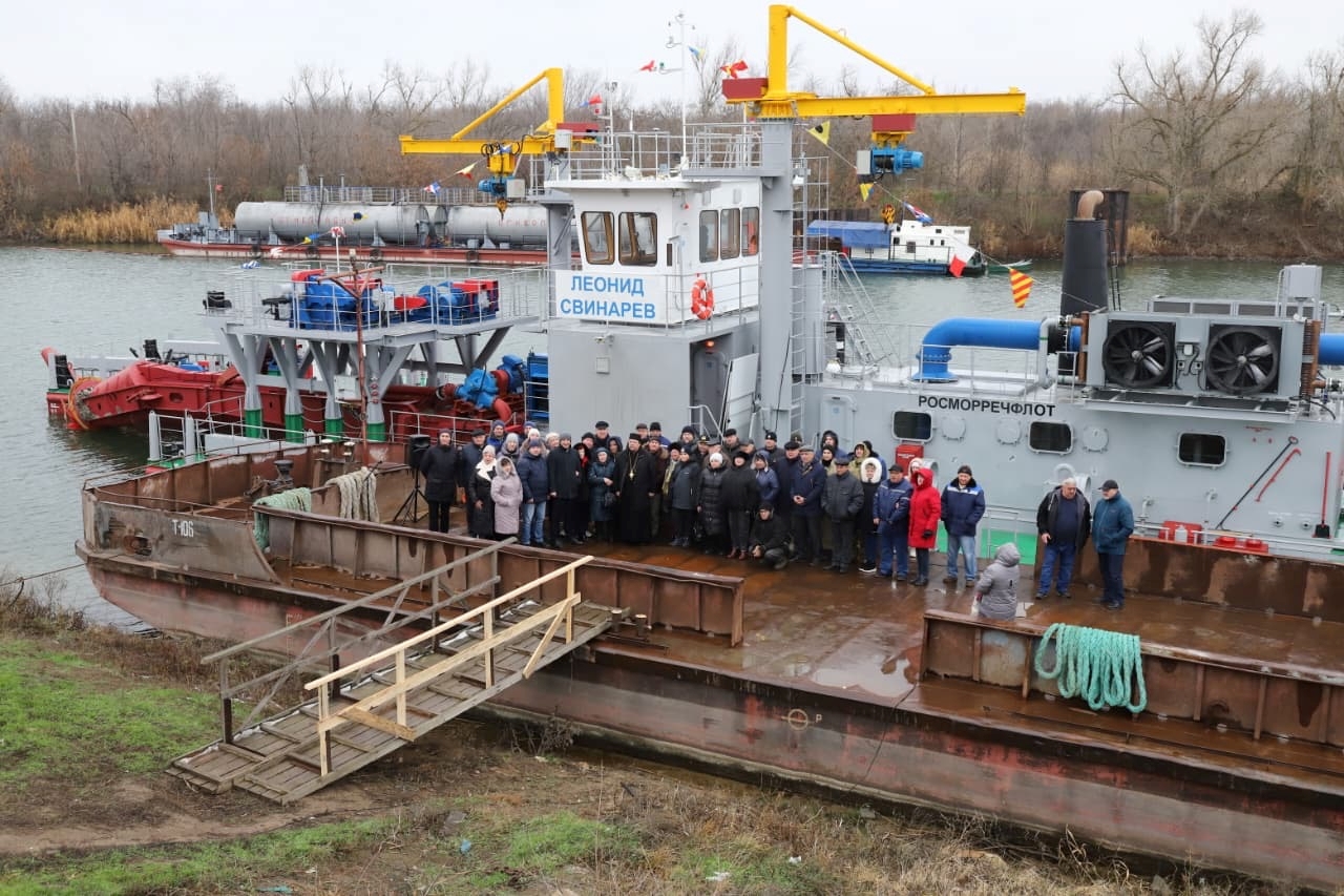 Спущен на воду земснаряд «Леонид Свинарев» проекта Ц490ДМ1 / Фото: