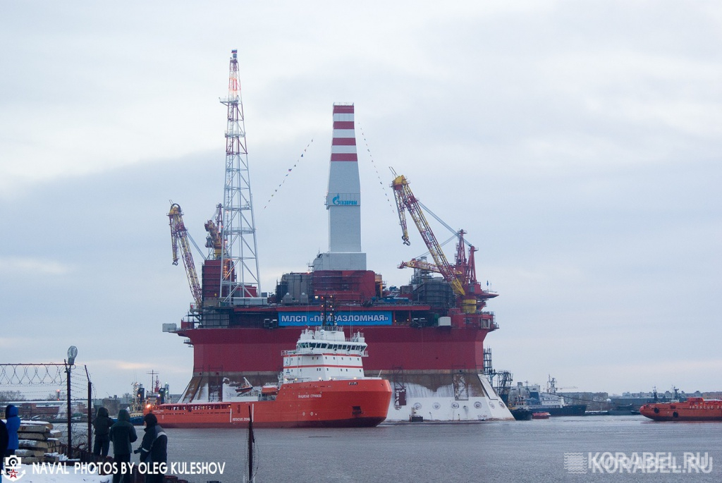 Морская ледостойская стационарная платформа "Приразломная"/ Фото: Корабел.ру