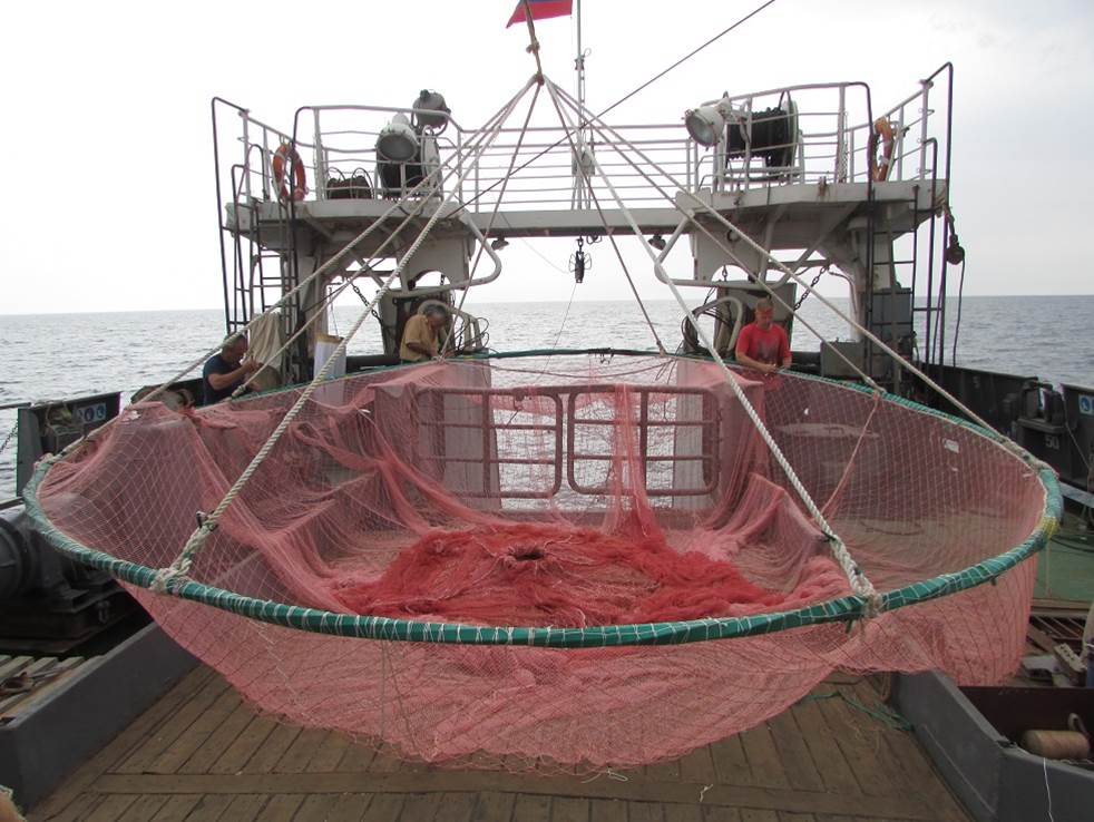 Экспериментальный бортовой подхват/ Фото: КаспНИРХ