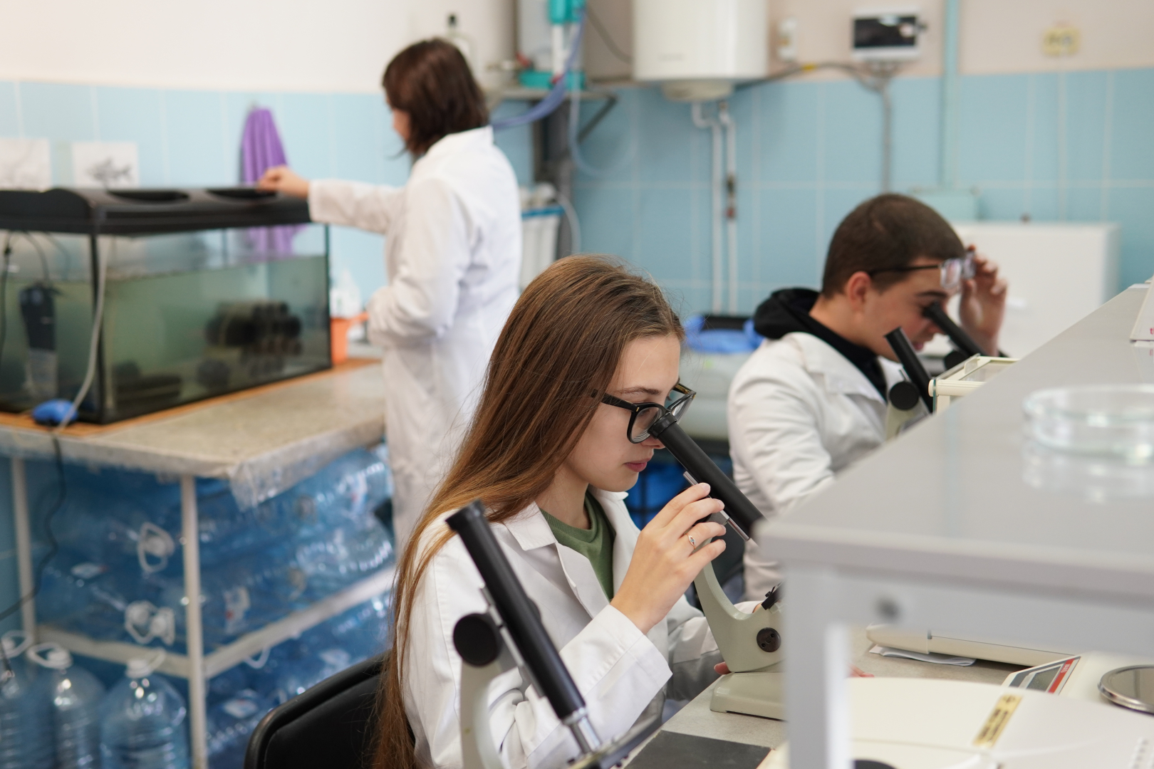 Лабораторные исследования гидробионтов/ Фото: КГМТУ