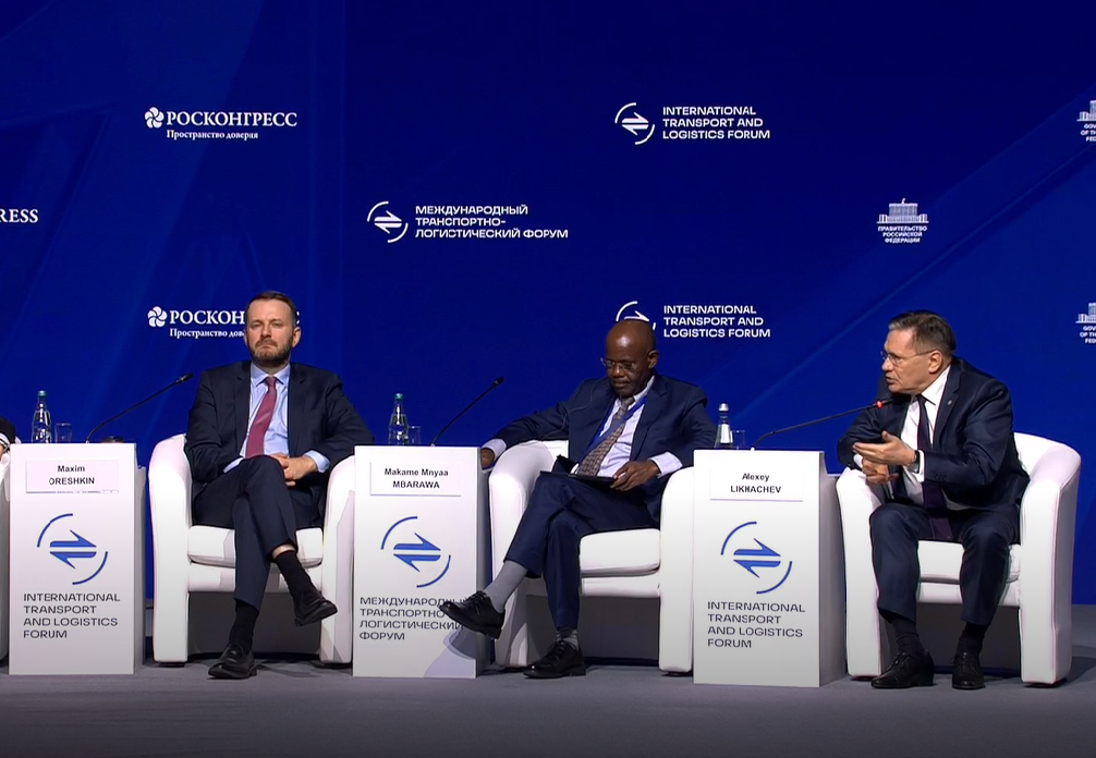 Глава «Росатома» Алексей Лихачев принял участие в пленарном заседании Международного транспортно-логистического форума / Фото: Госкорпорация