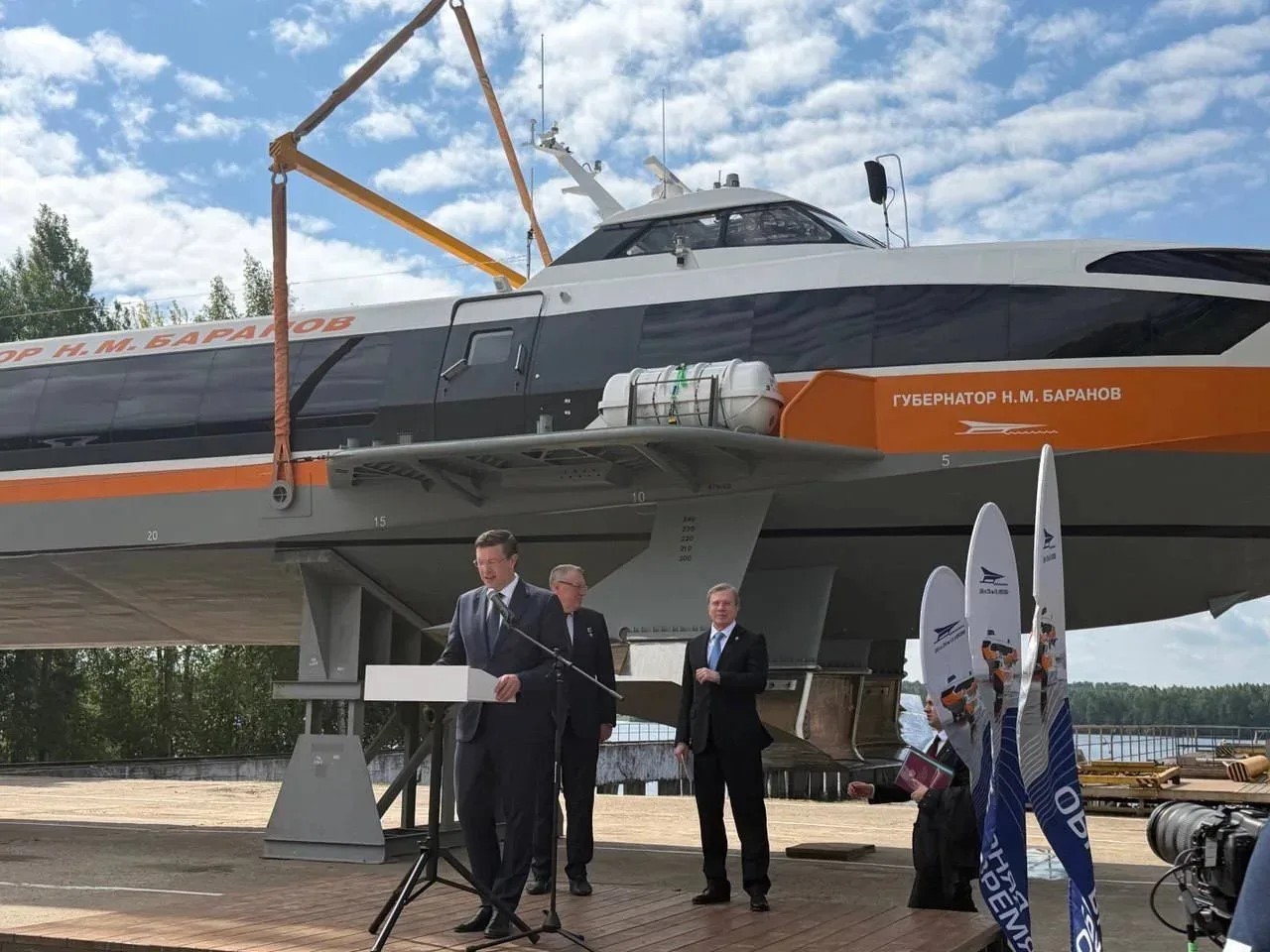 Два новых судна спущены на воду в Нижегородской области / Фото: Рустам Досаев