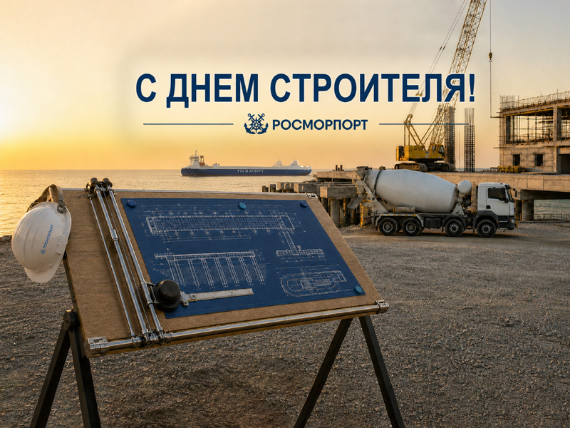 Генеральный директор ФГУП «Росморпорт» поздравил с Днем строителя / Фото: