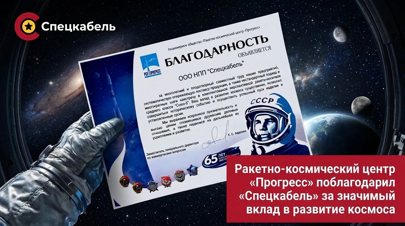 «Спецкабель» заслужил благодарность производителей космической техники / Фото: