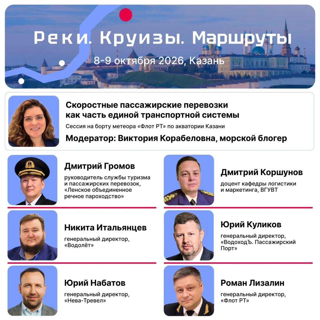 Остается неделя для регистрации на конференцию «Реки. Круизы. Маршруты» / Фото: Пресс-служба конференции «Реки. Круизы. Маршруты»