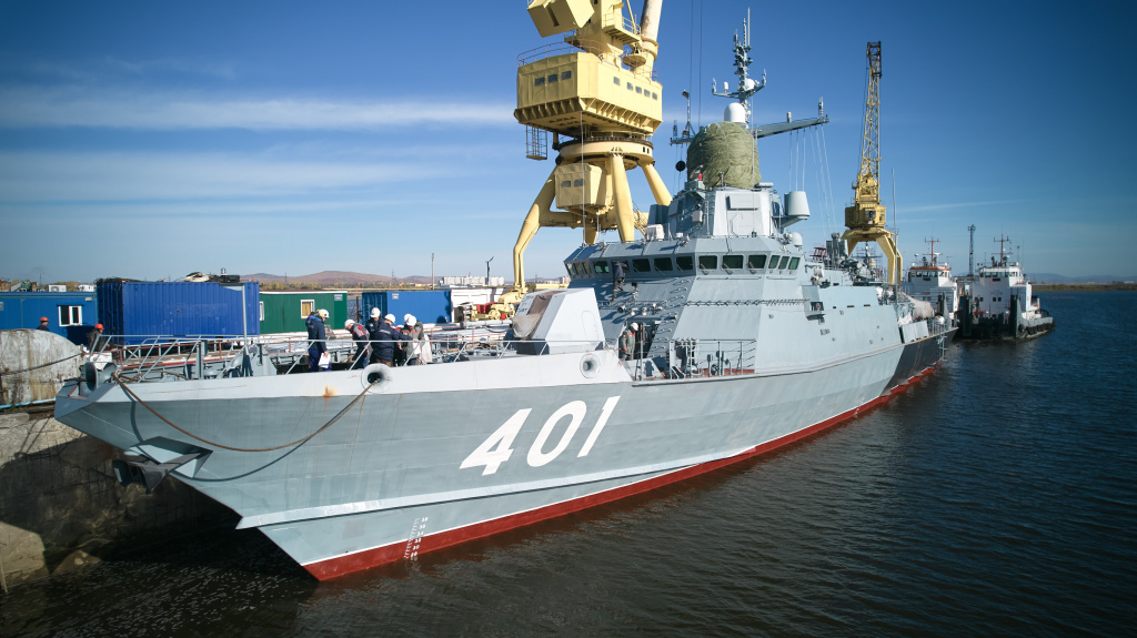 МРК «Удомля» проекта 22800 пройдет испытания во Владивостоке / Фото: пресс-служба ОСК
