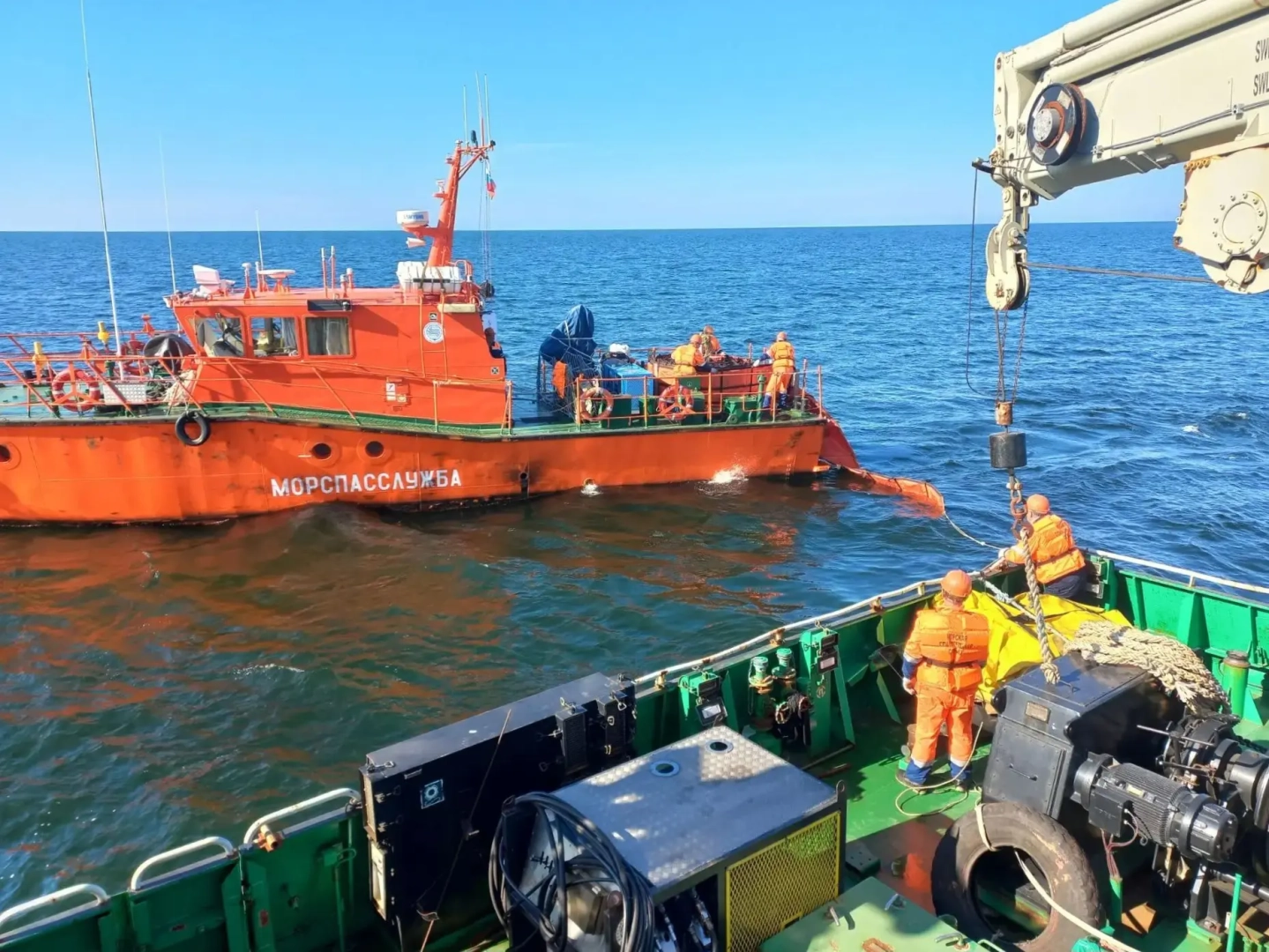 В Балтийском море прошли учения по ликвидации разлива нефтепродуктов / Фото: