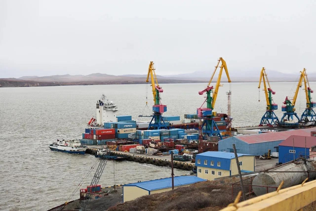Теплоход «ФЕСКО Татарстан» прибыл в морской порт Анадырь / Фото: правительство Чукотского автономного округа