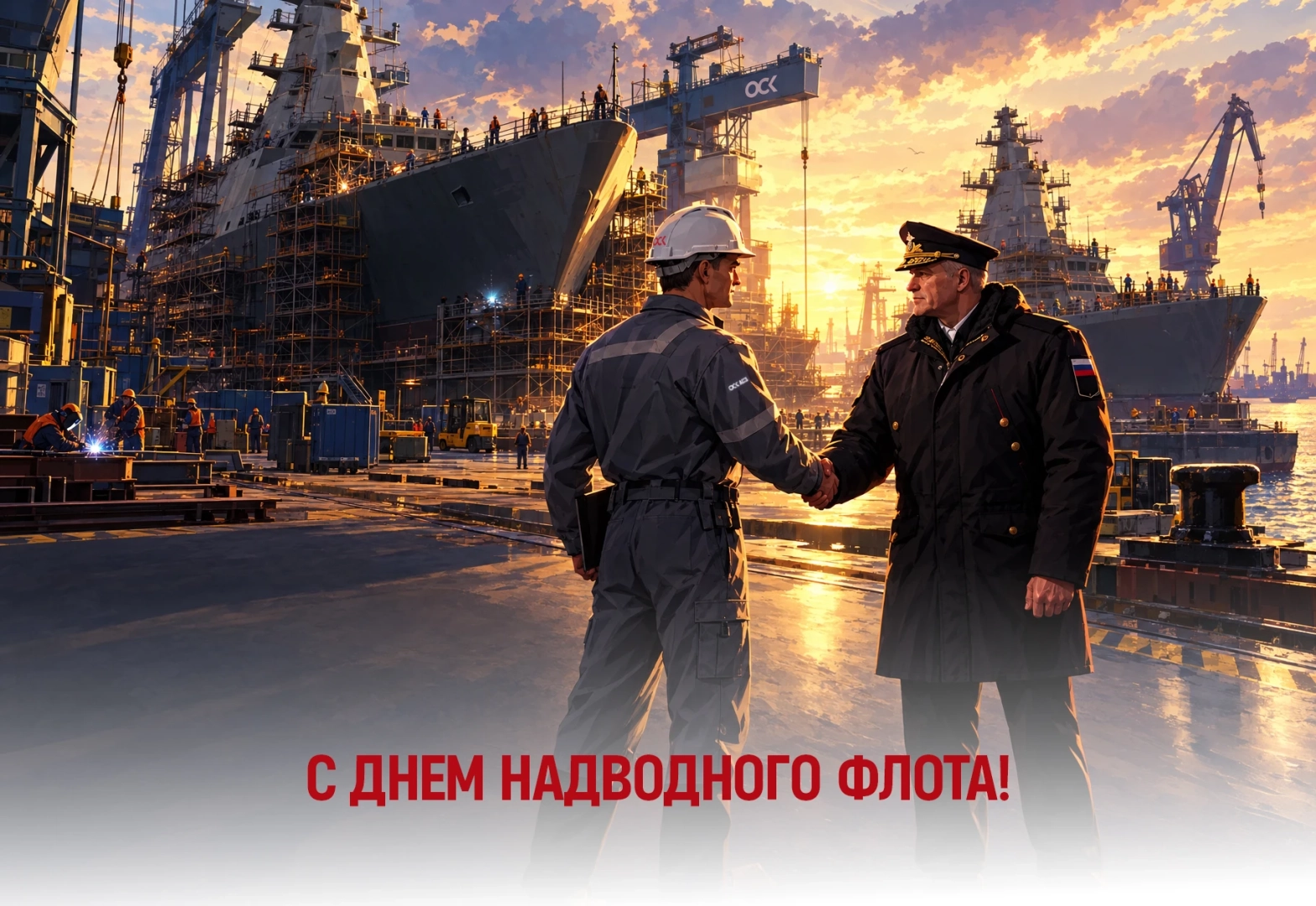 Амурские корабелы поздравляют с Днем моряка-надводника / Фото: